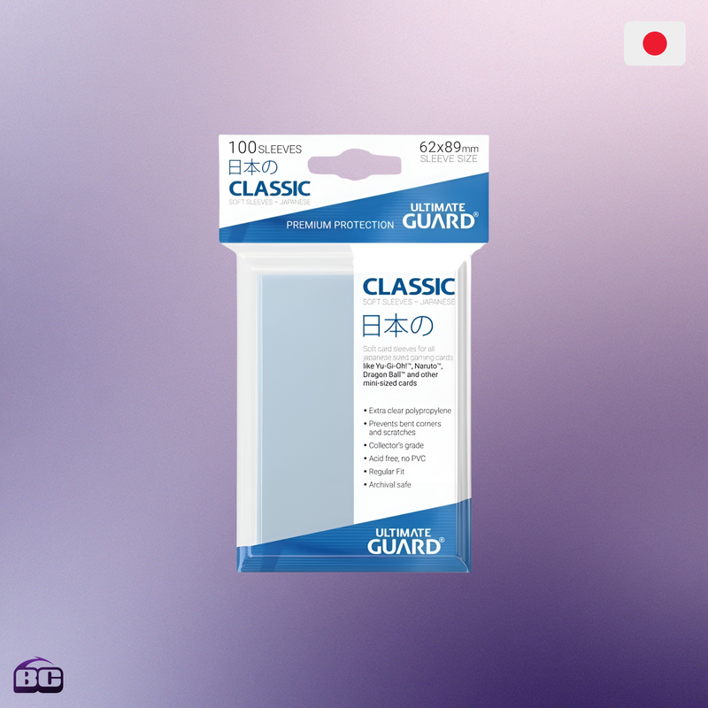100 Sleeves Classic Transparent Format Japonais